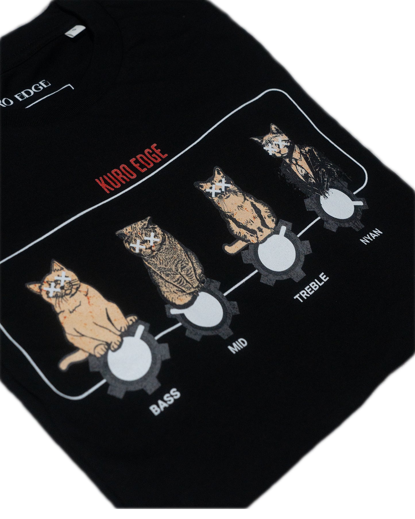 KURO EDGE Kyoku Series - Neko Amplifier Graphic T-Shirt