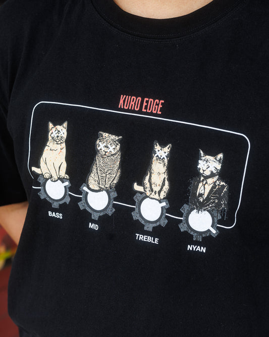 KURO EDGE Kyoku - Neko Amplifier Graphic T-Shirt