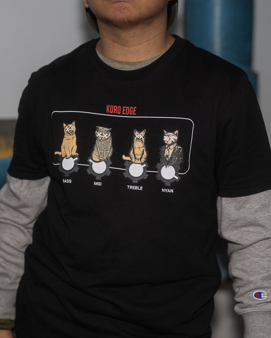 KURO EDGE Kyoku Series - Neko Amplifier Graphic T-Shirt